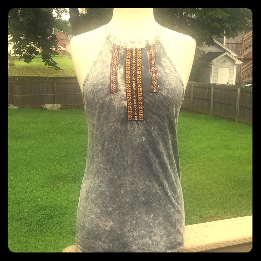 Beautiful embroidered hippie halter top
